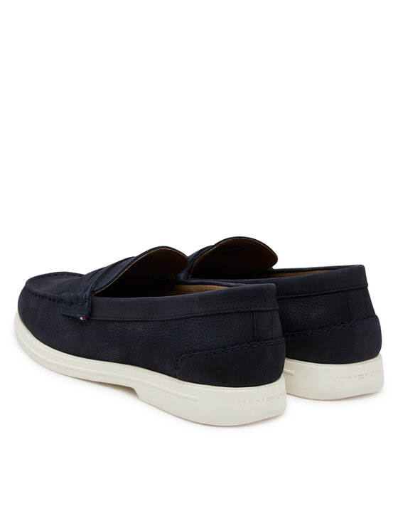 Tommy Hilfiger Tommy Hilfiger Mokasíny Nubuck P Loafer FM0FM05350 Tmavomodrá