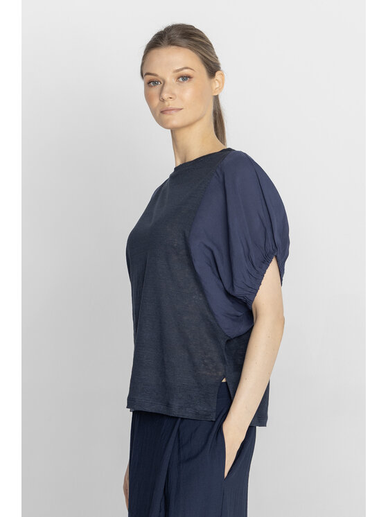 Deni Cler Milano Deni Cler Milano T-Shirt T-DC-T206-F2-60-59-1 Granatowy Regular Fit