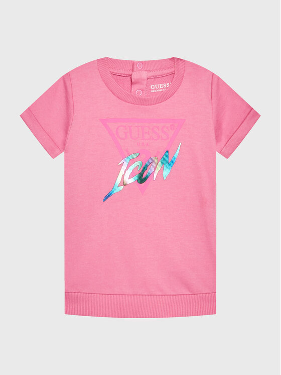 Guess Guess Každodenní šaty A3RK01 KB4O0 Růžová Regular Fit