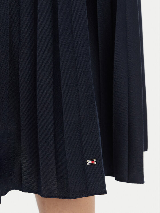 Tommy Hilfiger Tommy Hilfiger Vsakodnevna obleka 1985 Pleated WW0WW49621 Mornarsko modra Regular Fit
