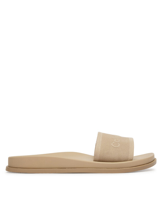 Calvin Klein Calvin Klein Παντόφλες City Sandal Mule Webbing HW0HW02887 Μπεζ
