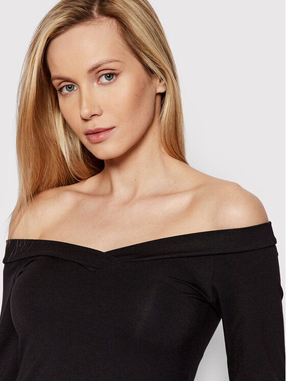Pieces Pieces Bluză Maliva 17103018 Negru Slim Fit