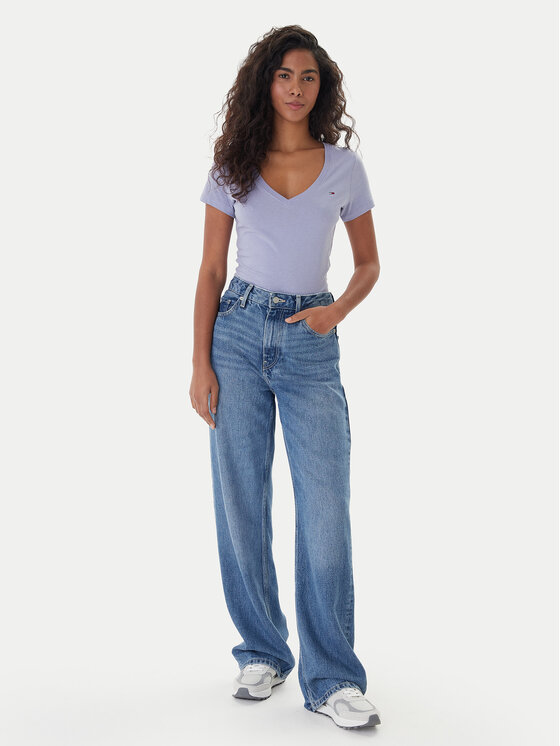 Tommy Jeans Tommy Jeans Marškinėliai DW0DW20458 Mėlyna Slim Fit