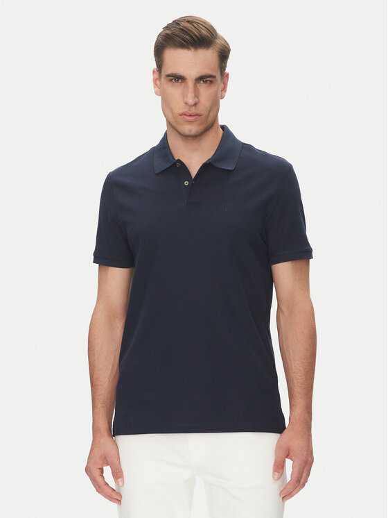 Calvin Klein Calvin Klein Polo LV04LC239G Granatowy Regular Fit