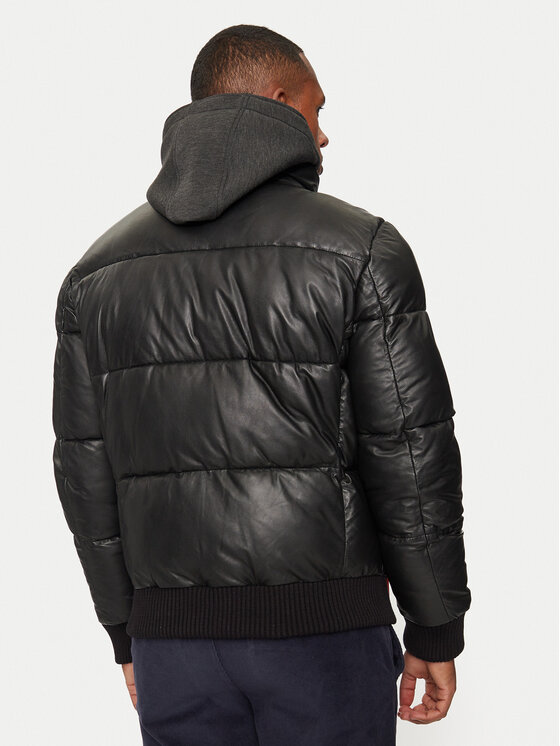 Milestone Milestone Μπουφάν δερμάτινο Wesley 431040 21085 Μαύρο Regular Fit