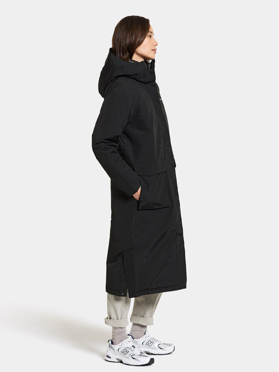 Didriksons Didriksons Parka Leya 504846 Fekete Relaxed Fit