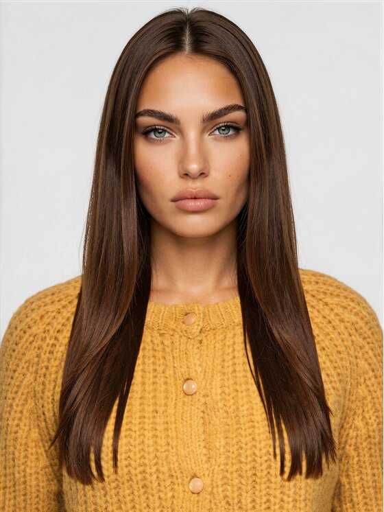 Ombre Ombre Sweter OW-SW-E0071 Żółty Relaxed Fit