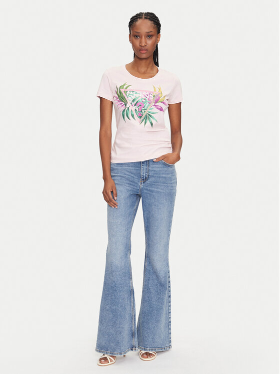 Guess Guess Тишърт 172941 Розов Classic Fit