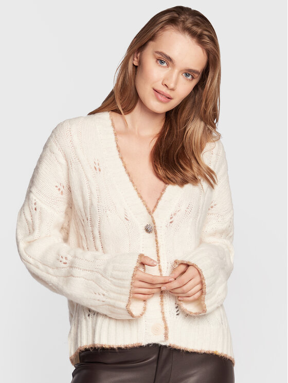 Cardigan WF2271 MA05N Écru Regular Fit