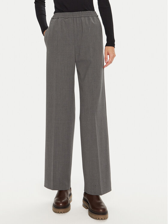 Weekend Max Mara Weekend Max Mara Pantaloni di tessuto Petra 2425136022 Grigio Loose Fit
