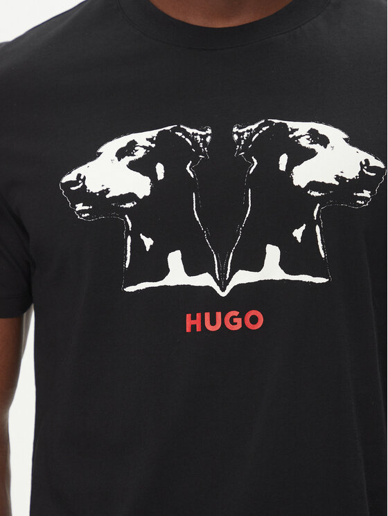 HUGO HUGO Tricou Dobero 50542734 Negru Regular Fit