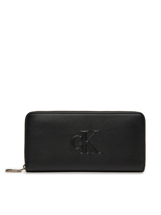 Portofel Mare de Damă Calvin Klein Jeans Sculpted Zip K60K612743 Negru