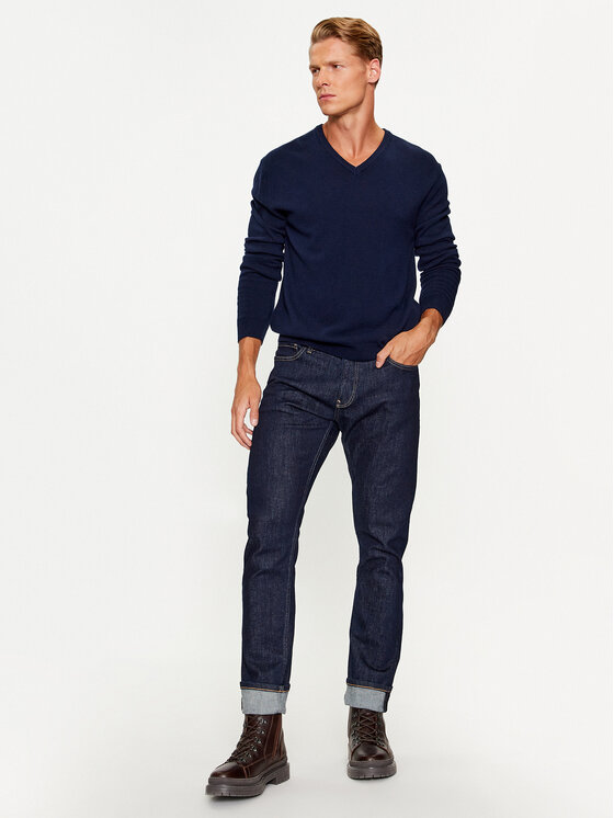 United Colors Of Benetton United Colors Of Benetton Sweter 1002U4407 Granatowy Regular Fit