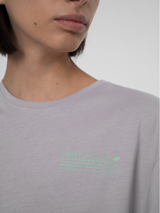4F 4F T-krekls 4FSS23TTSHF344 Pelēks Relaxed Fit