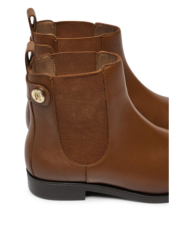 Tommy Hilfiger Tommy Hilfiger Chelsea cipele Th Stud Leather Low Chelsea FW0FW08184 Smeđa
