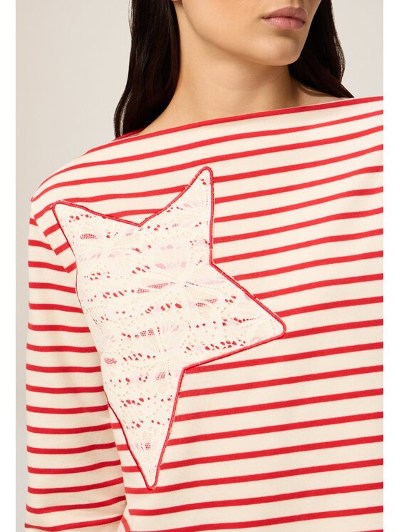 Oltre Oltre Felpa G806J004425N011 Rosso Boxy Fit