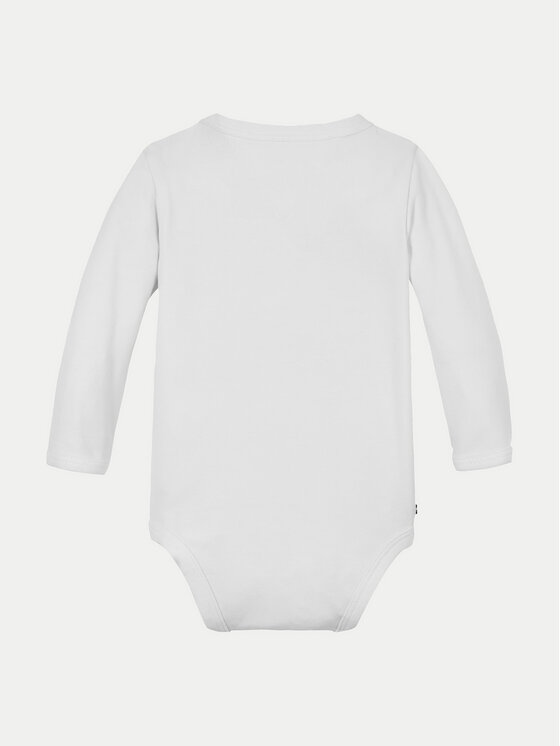 Tommy Hilfiger Tommy Hilfiger Body da neonato Monotype Logo KN0KN01974 Bianco