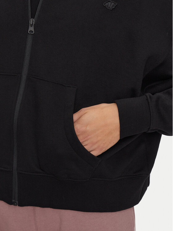 4F 4F Μπλούζα 4FWAW24TSWSF1306 Μαύρο Regular Fit
