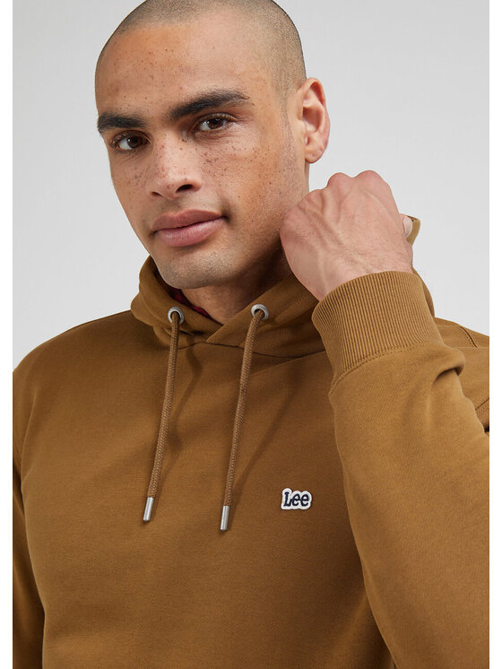 Lee Lee Felpa PLAIN HOODIE Marrone Regular Fit