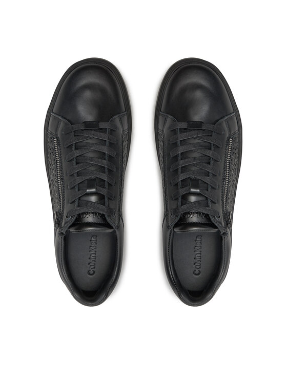 Calvin Klein Sneakers Low Top Lace Up W/ Zip Mono HM0HM01496 Negru |  Modivo.ro