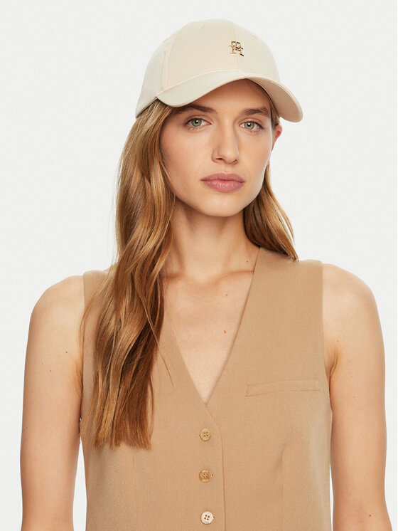 Șapcă Tommy Hilfiger AW0AW16843 Écru