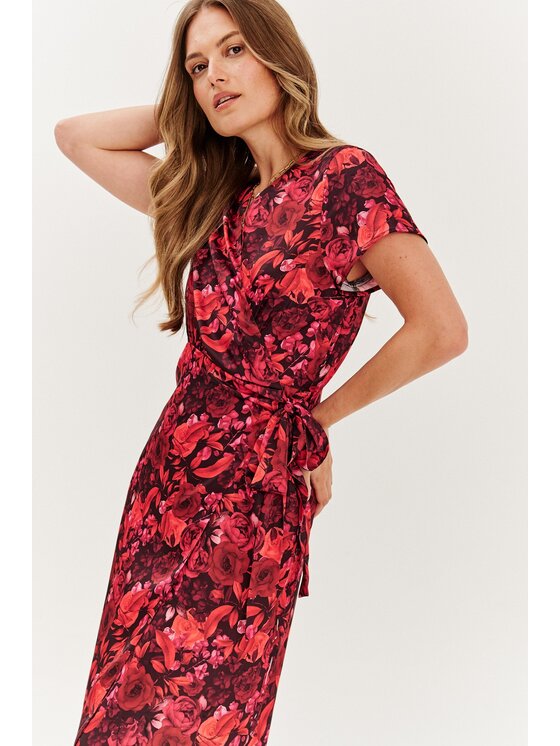 NAOKO NAOKO Každodenné šaty Rosso Incanto Červená Regular Fit