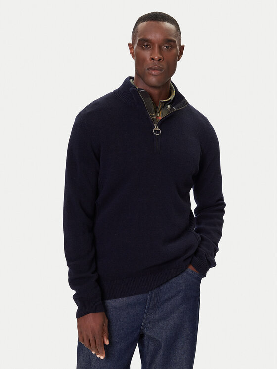 Barbour Barbour Pulover Holden MKN0837NY91 Bleumarin Regular Fit