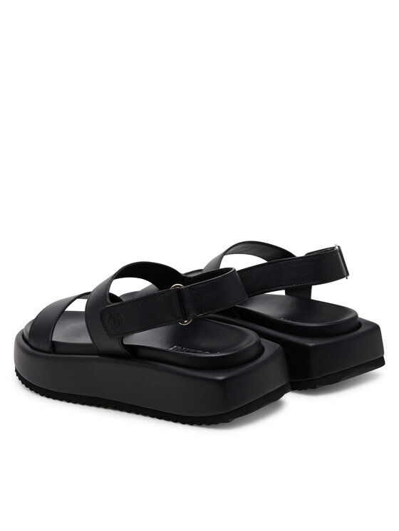 Pollini Pollini Sandały SA16155G1MTL0000 Czarny