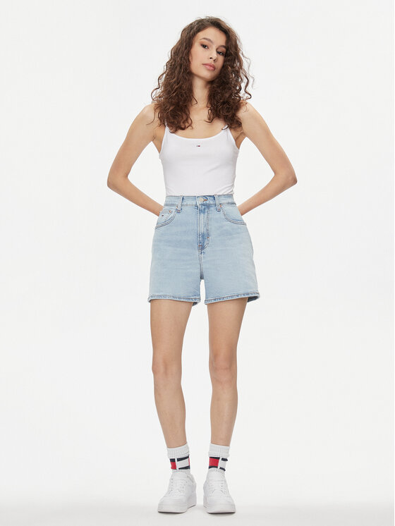 Tommy Jeans Tommy Jeans Pantaloni scurți de blugi DW0DW17645 Albastru Mom Fit