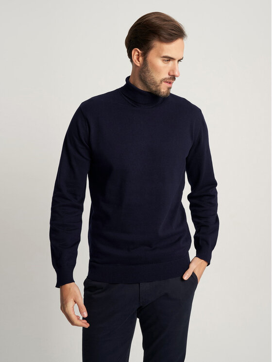 Willsoor Willsoor Sweter 59107 Granatowy Regular Fit