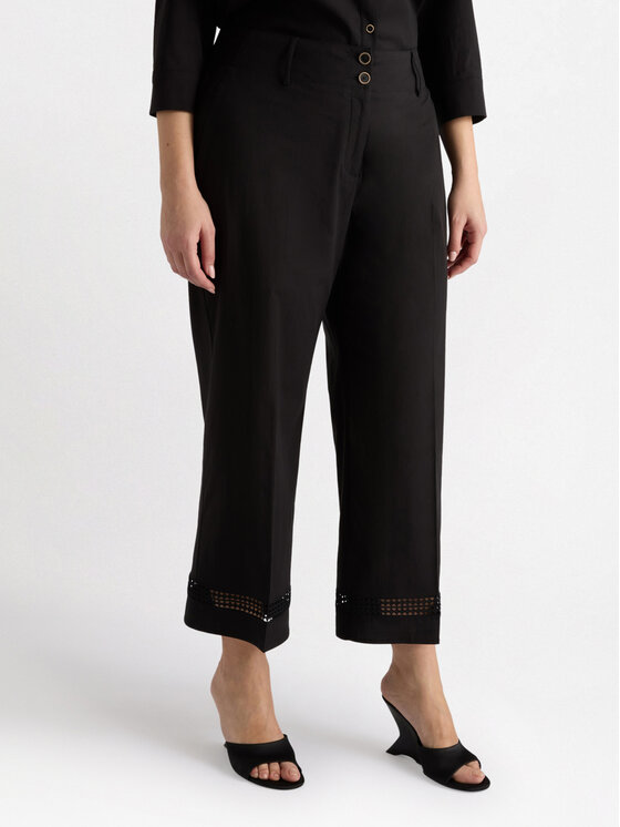 Fiorella Rubino Fiorella Rubino Pantaloni di tessuto P139L002111N033 Nero Cropp Fit