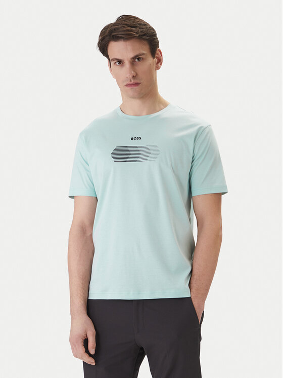 BOSS Tricou TS_Unity 50554557 Turcoaz Regular Fit