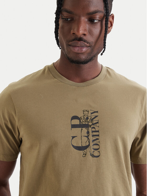 C.P. Company C.P. Company T-Shirt 20CMTS084A005100W Grün Regular Fit