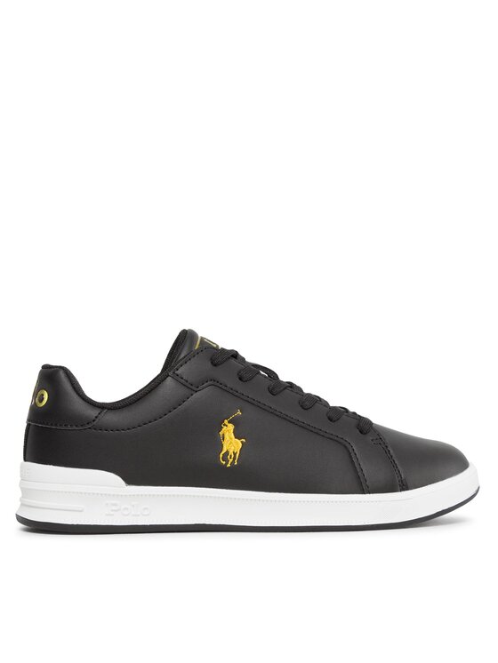 Sneakers Polo Ralph Lauren RF104234 Black Smooth W/ Gold Pp