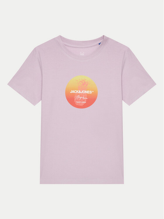 Jack&Jones Junior T-Shirt Joraruba 12257136 Fioletowy Standard Fit
