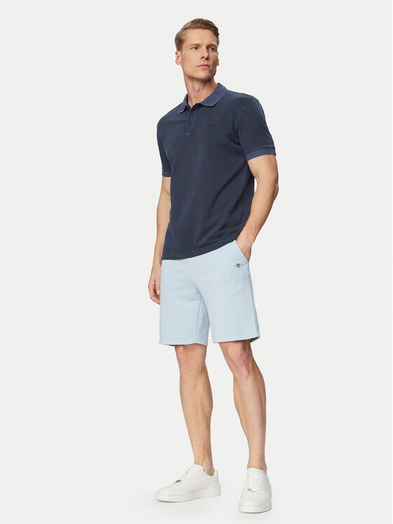 Gant Gant Pantaloni scurți sport 2009027 Albastru deschis Regular Fit