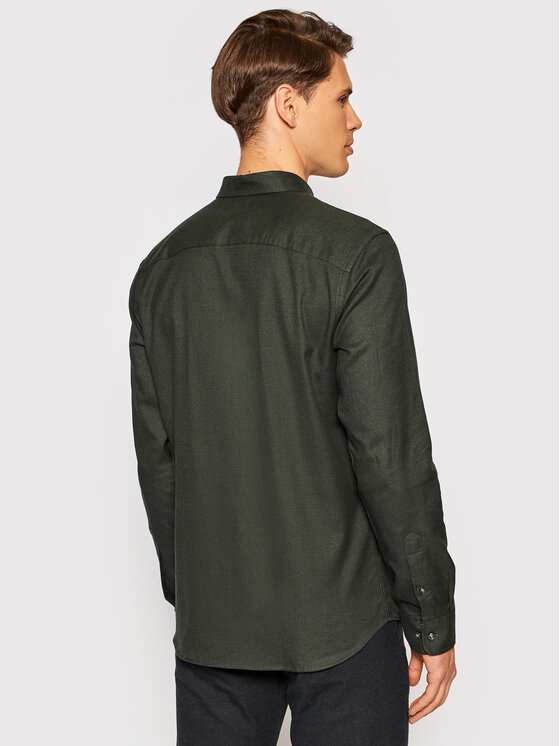 Camicia Perfect Twist 12193092 Verde Slim Fit