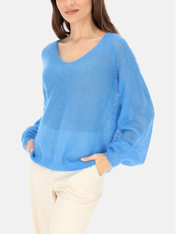 L’AF L’AF Sweter Rey Niebieski Reglan Fit