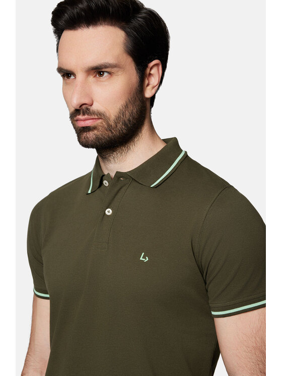 Lancerto Lancerto Polo Morty PO073124000022 Zielony Regular Fit
