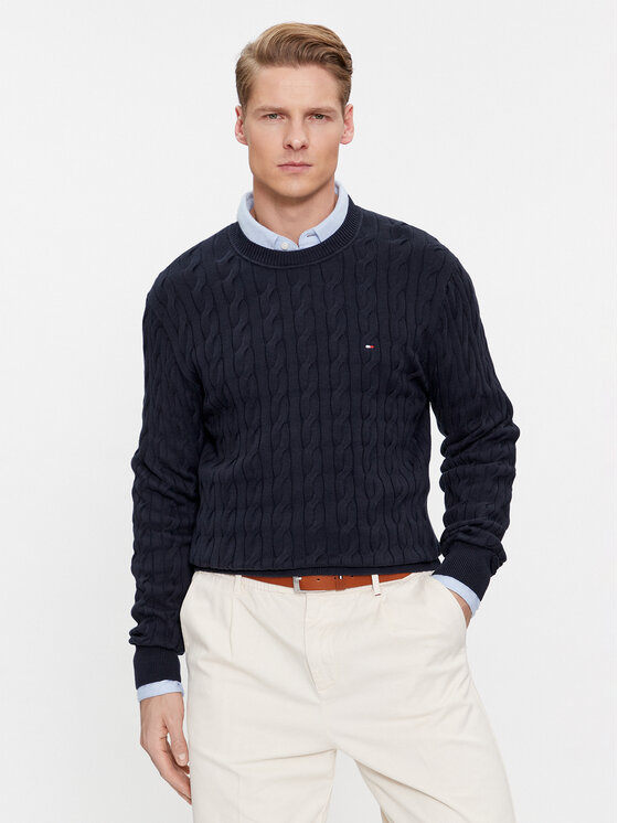 Tommy Hilfiger Tommy Hilfiger Svetr MW0MW33132 Tmavomodrá Relaxed Fit