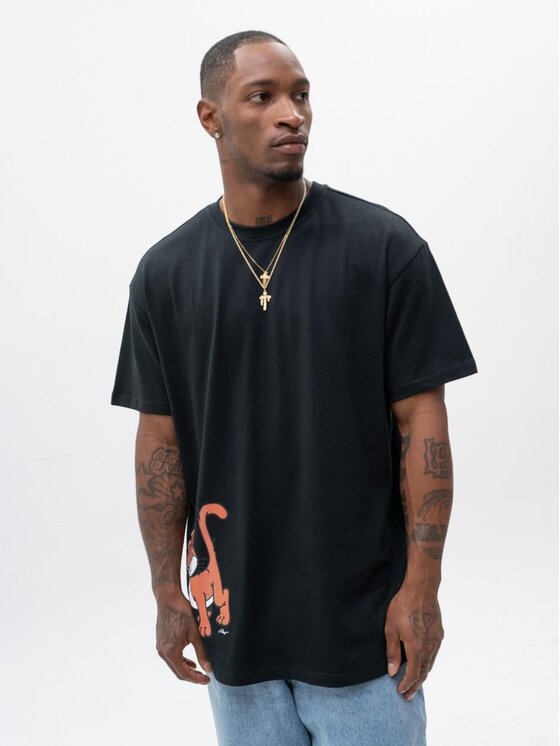 Smerfy Smerfy T-Shirt 119804 Czarny Oversize