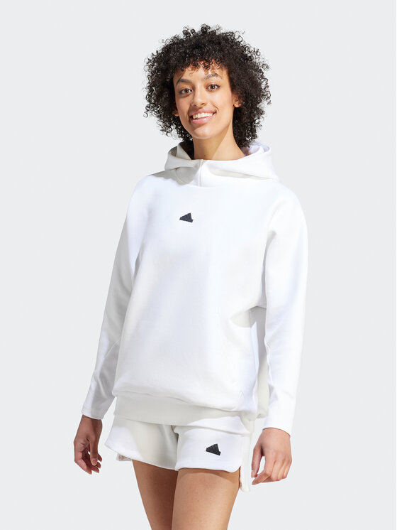 White hoodie women's adidas store