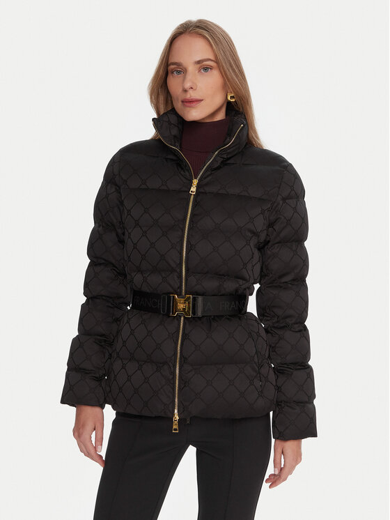 Elisabetta Franchi Elisabetta Franchi Zimné bundy PI-83D-56E2-V600 Čierna Regular Fit