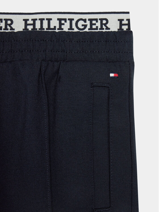 Tommy Hilfiger Tommy Hilfiger Bavlnené nohavice Monotype KG0KG07747 D Tmavomodrá Regular Fit
