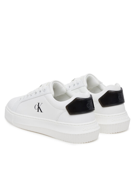 Calvin Klein Jeans Calvin Klein Jeans Sneakersy Chunky Cupsole Ru Patch Lth Wn YW0YW01846 Biela