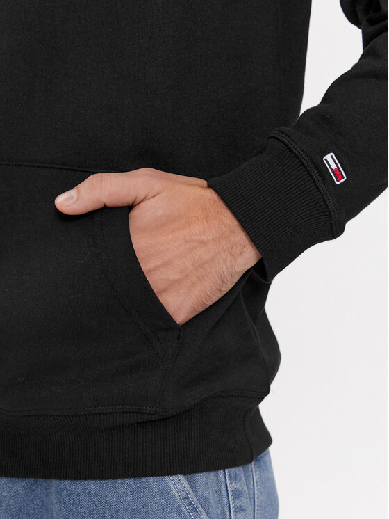 Tommy Jeans Tommy Jeans Sweatshirt Flag Spray DM0DM17911 Schwarz Regular Fit