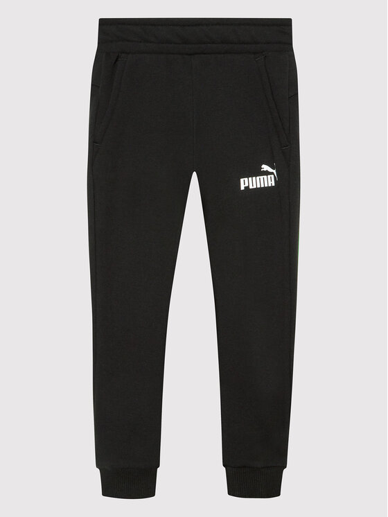 Puma Παντελόνι φόρμας Essential Logo 586974 Μαύρο Regular Fit