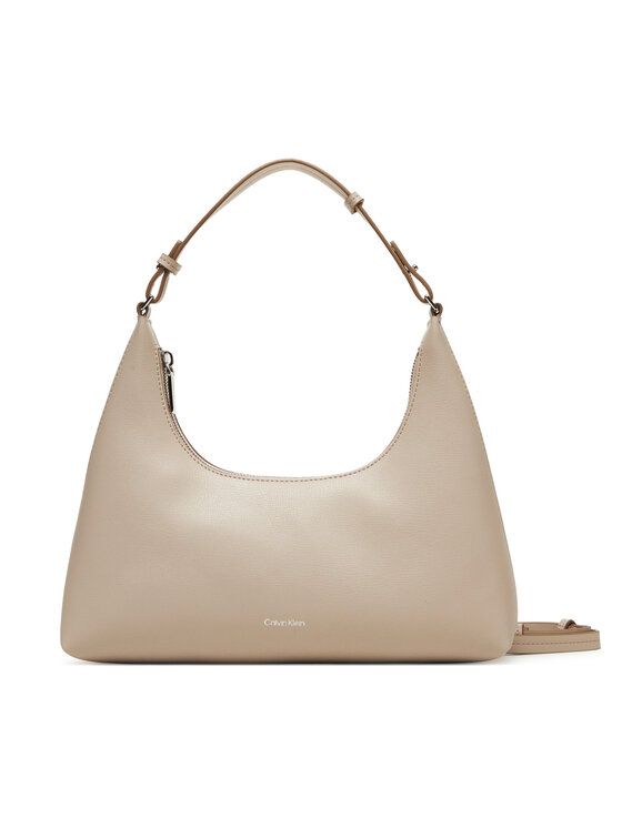 Calvin Klein Torebka Foil Logo Conv Shou?Lder Bag LV04F3272G Beżowy