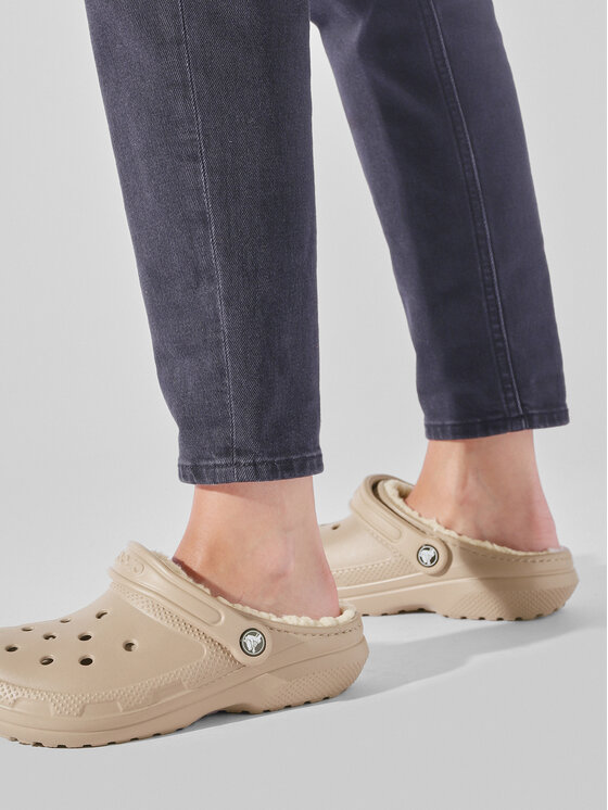 Crocs Crocs Шльопанці Crocs Classic Lined Clog 203591 Бежевий