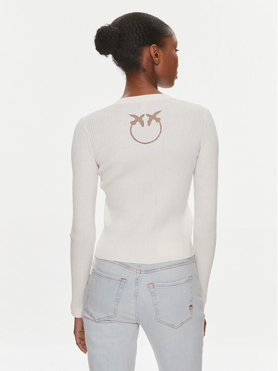 PINKO Pinko Kardigán Tilacino 102018 A1KW Ekru Slim Fit